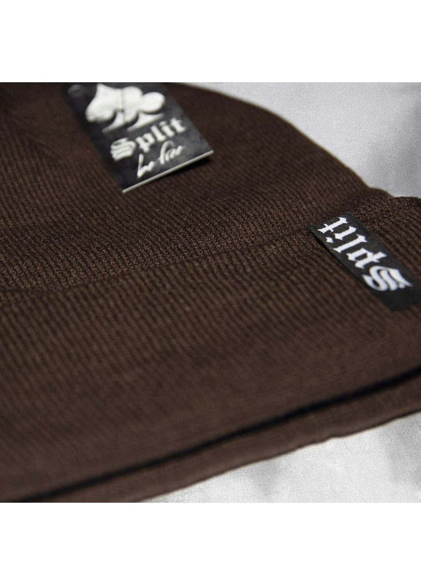 Шапка чоловіча коричневого кольору No Brand (363979542)