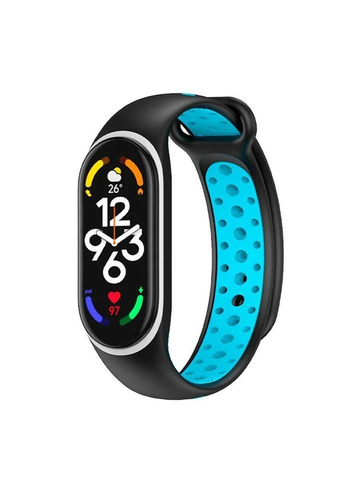 Ремешок для Xiaomi Mi Band 5/6/7 N Sport Black/Blue No Brand (391209924)