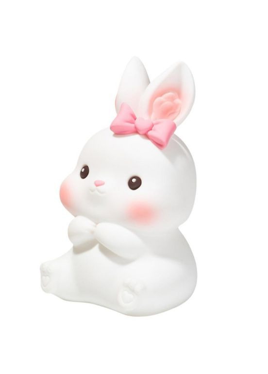 Дитячий нічник Зайчик LED силіконовий з акумулятором Білий China (366393354)