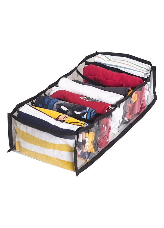 Прозорий органайзер для трусиків і шкарпеток 8 відділень M Pvh-m-black (Чорний) Organize (264032431)