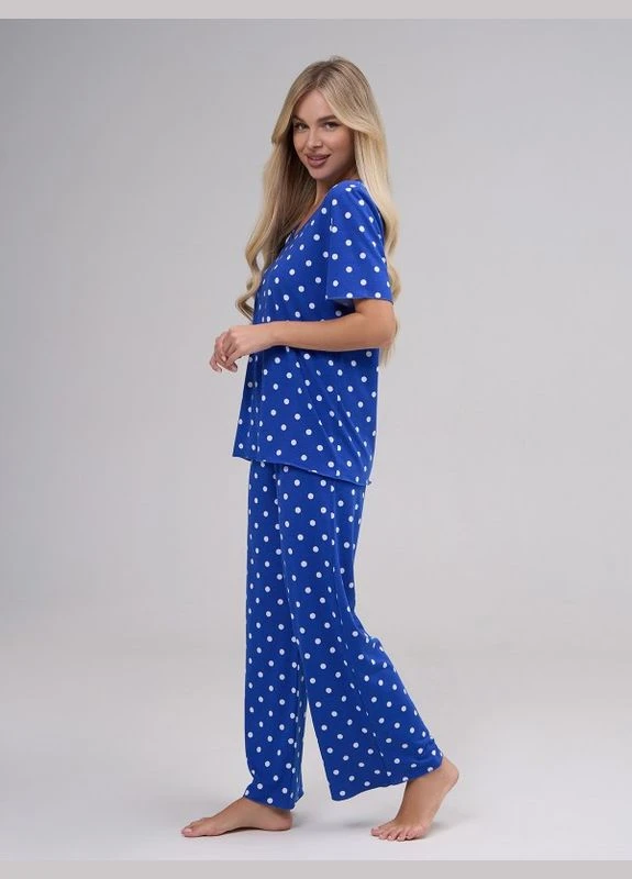 Синя всесезон домашній одяг 14885 ISSA PLUS