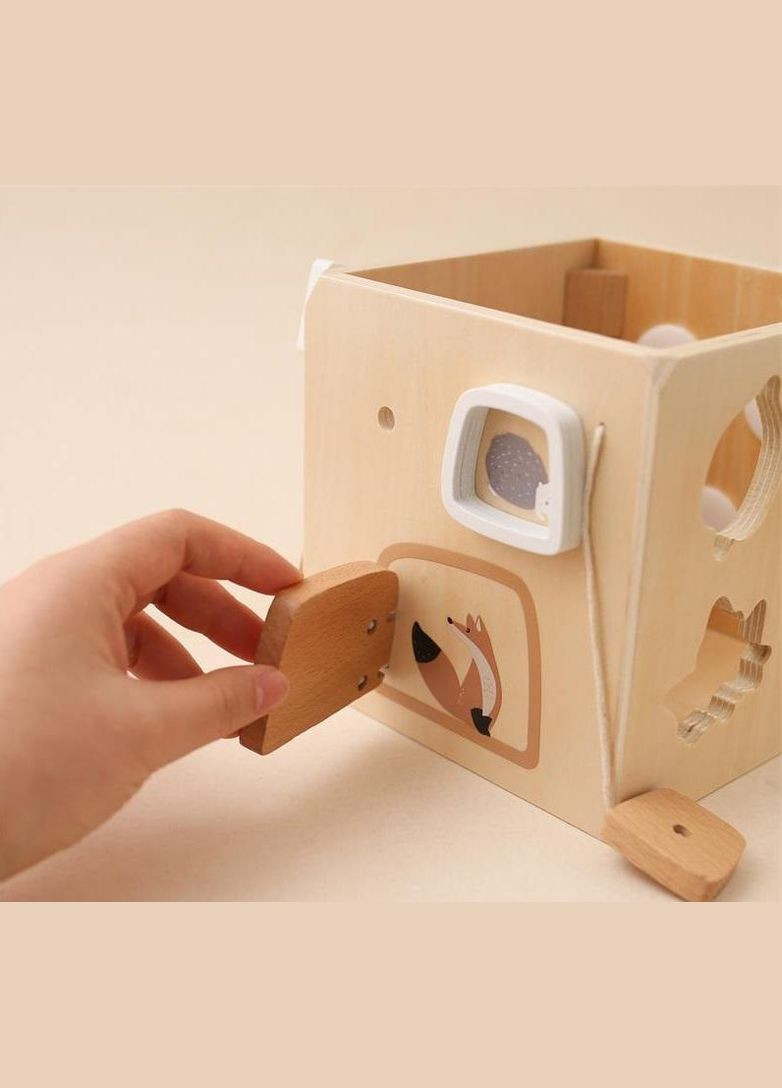 Развивающий куб деревянный Asaki арт. 7248 Разноцветный No Brand (304252957)