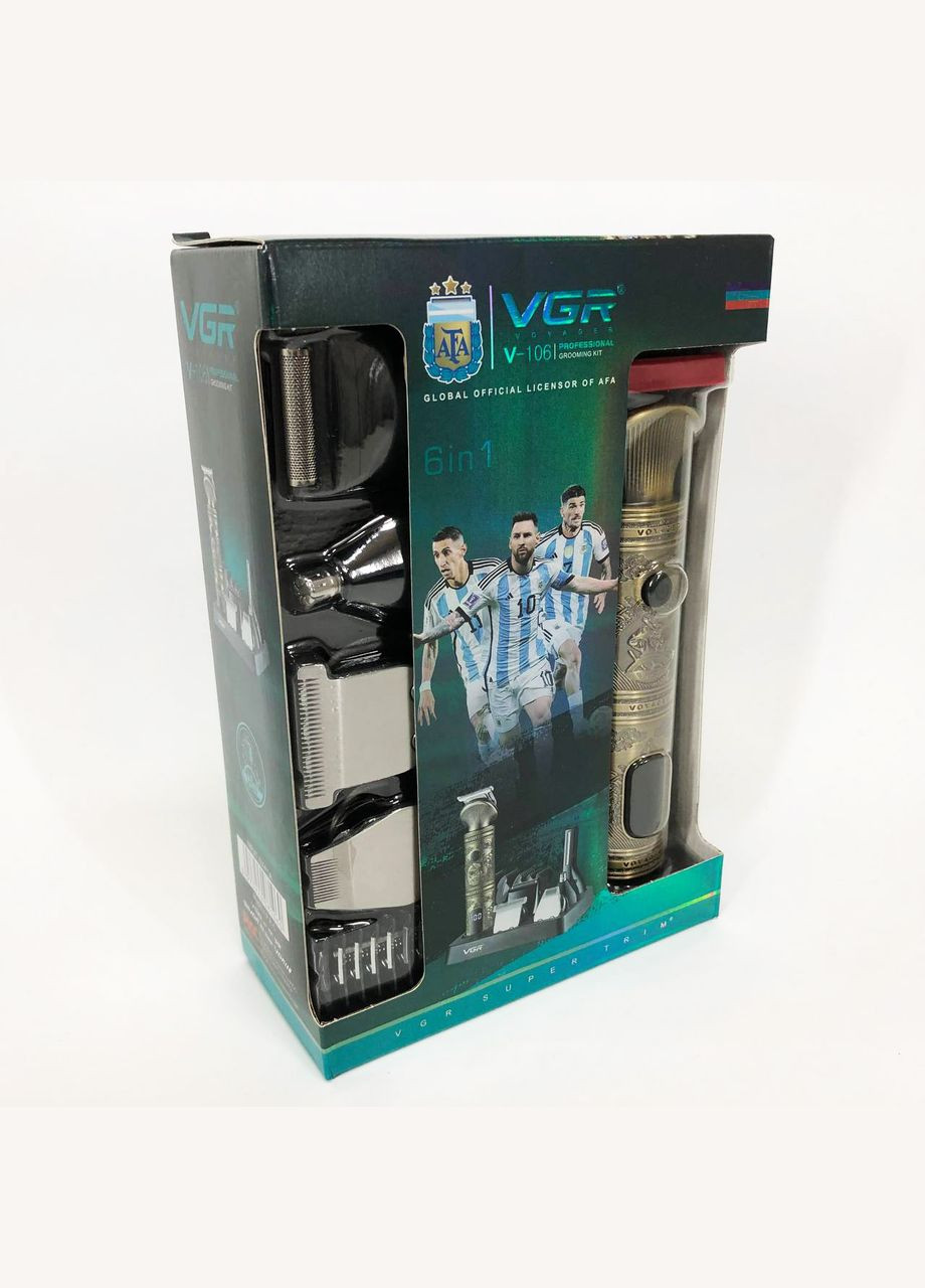 Професійний набір/машинка для стрижки волосся 6 в 1 V-106, бритва триммер для бороди VGR (364665387)