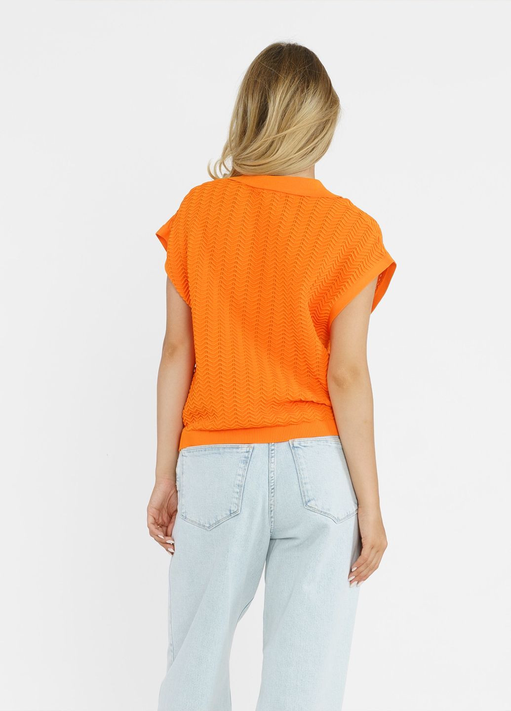 Оранжевая женская футболка-поло Suncoo