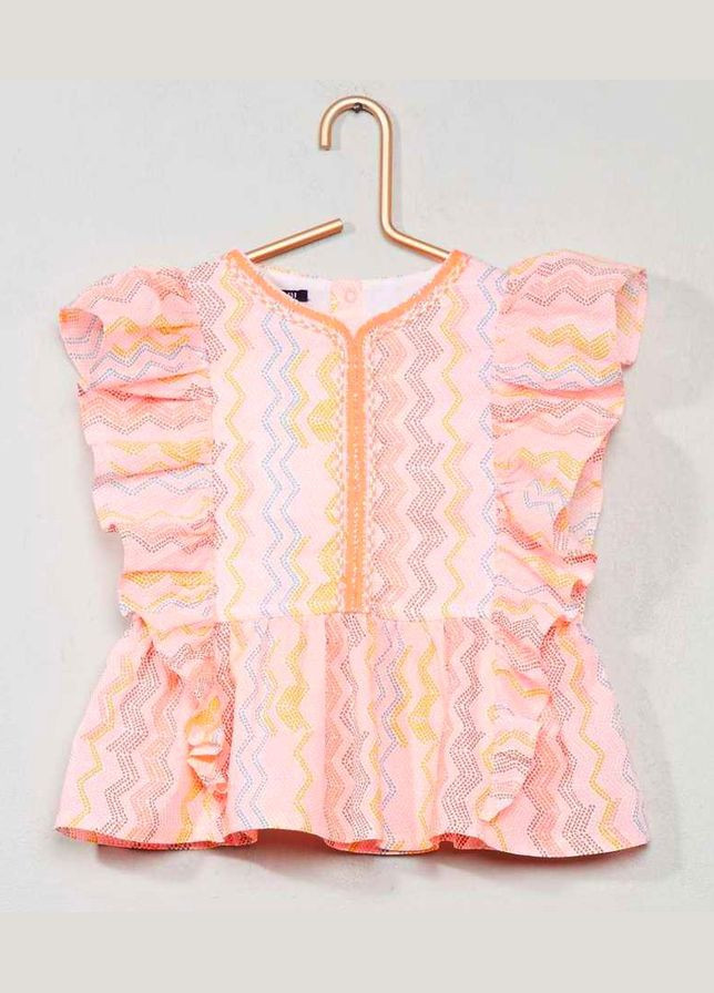Блузка бавовняна з принтом для дівчинки WB229 рожевий Kiabi (264640650)