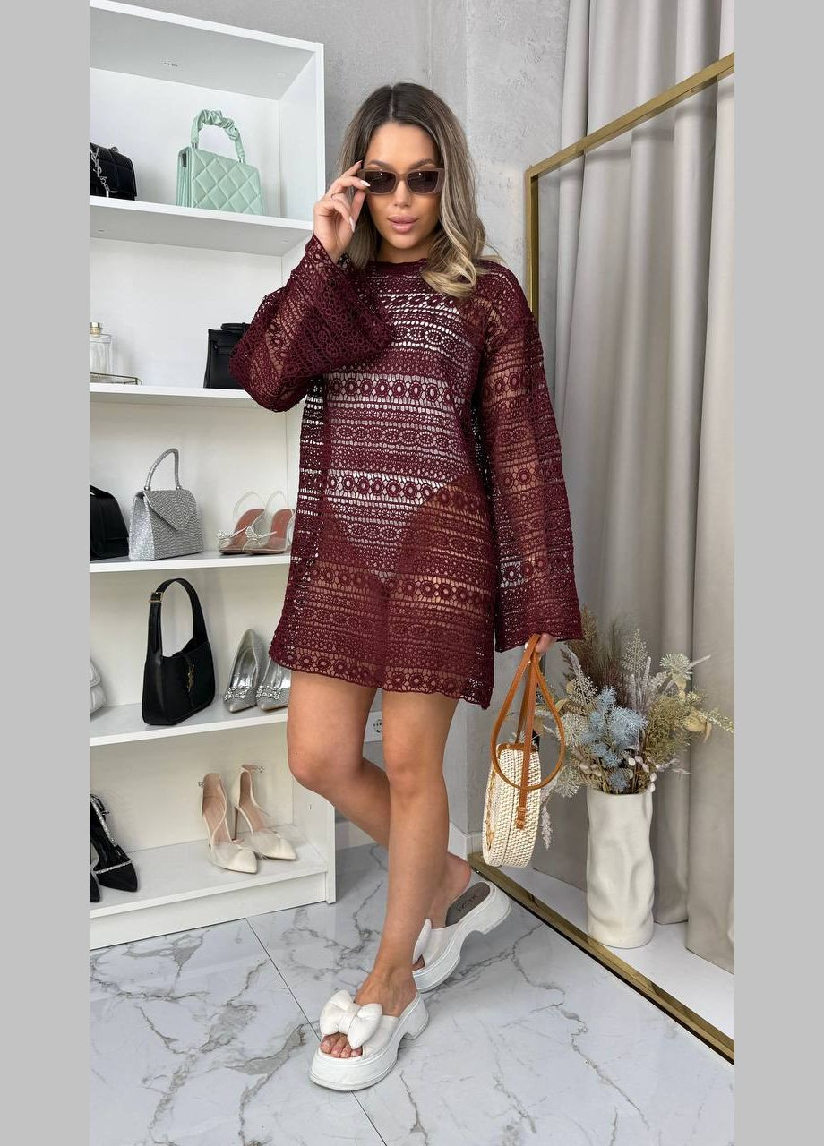 Бордовое пляжное женское пляжное платье Avanti однотонное