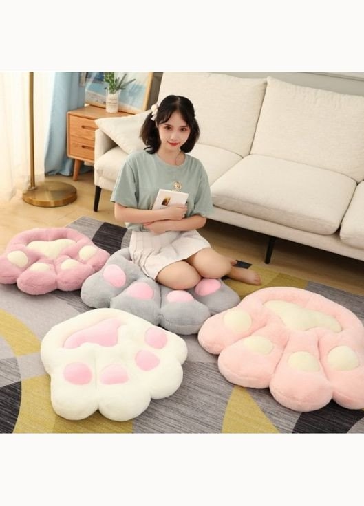 Мягкая подушка для сидения, в форме лапки, большая, 70х75 см, нежно-голубая лапка. No Brand (346489825)