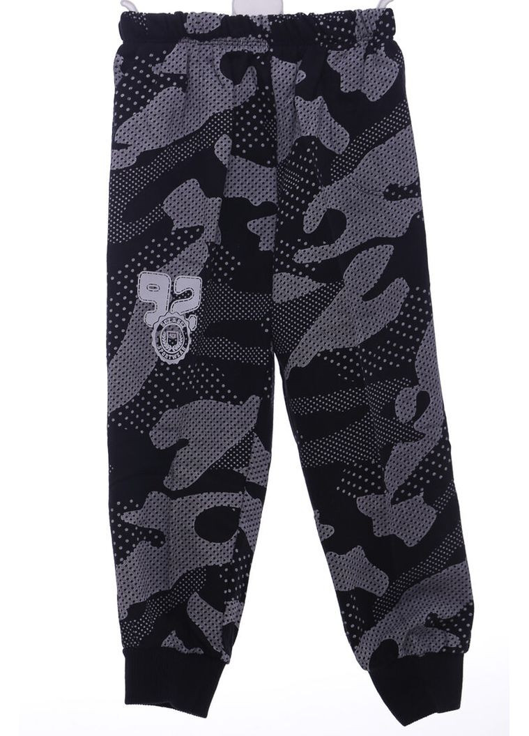 Черные демисезонные штаны для мальчика трикотажные 92 черный 128 см (37387) BABYKROHA