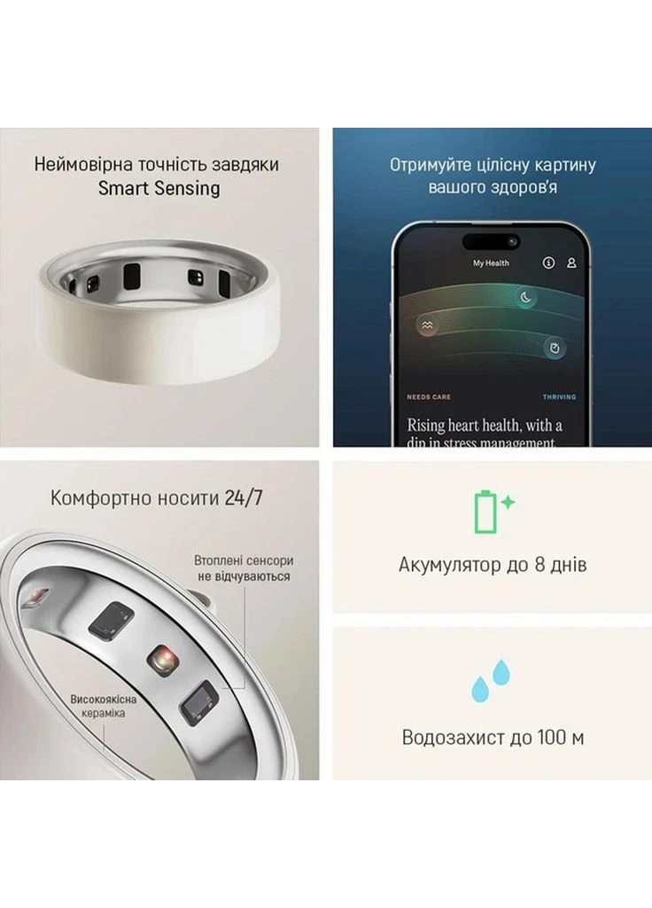 Смарт-кольцо 4 Ceramic Size Cloud (JZ90-57460-09) [158756] Oura (400899354)
