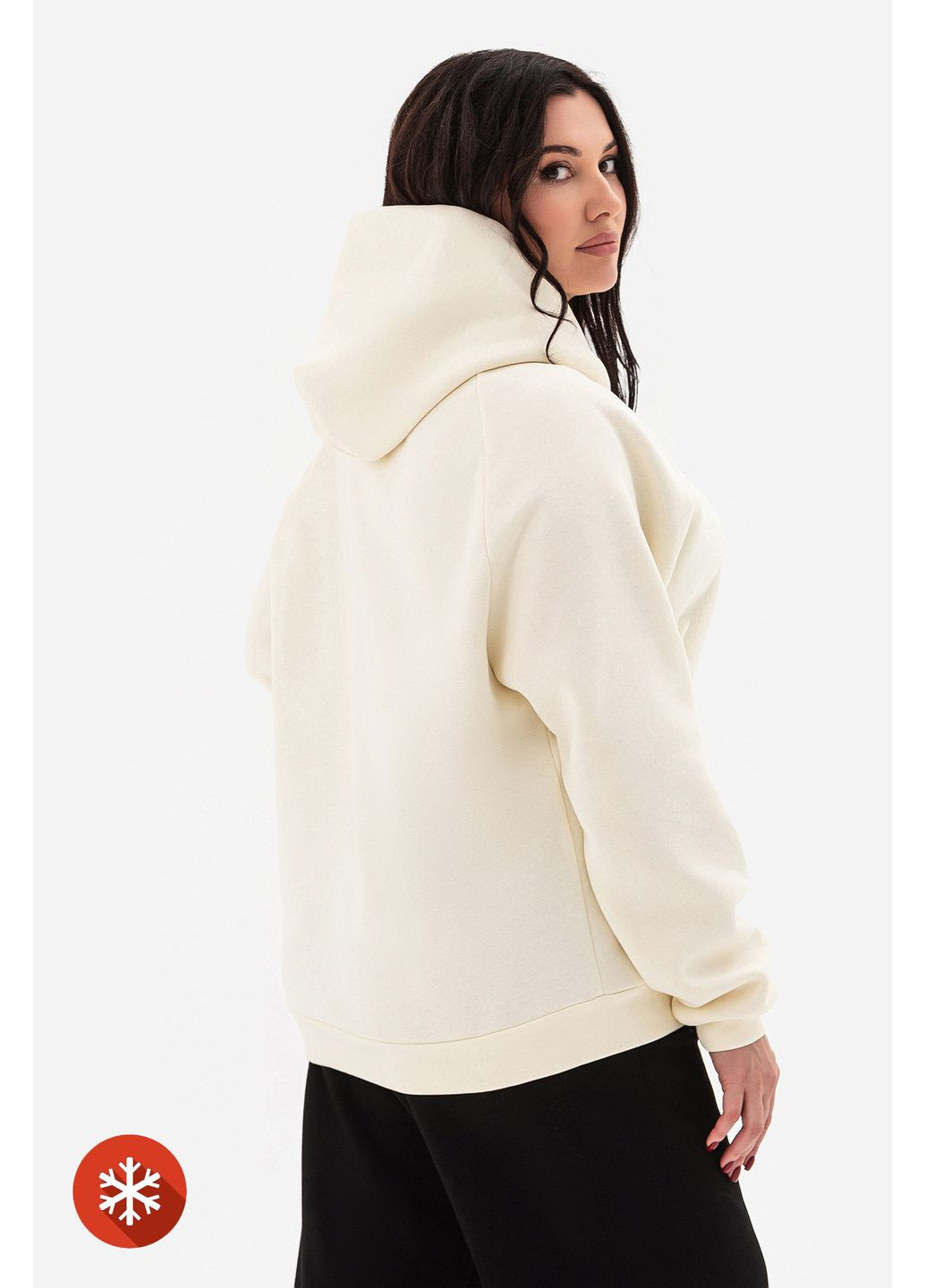 Утеплене худі ONE молочного кольору Garne (368765047)