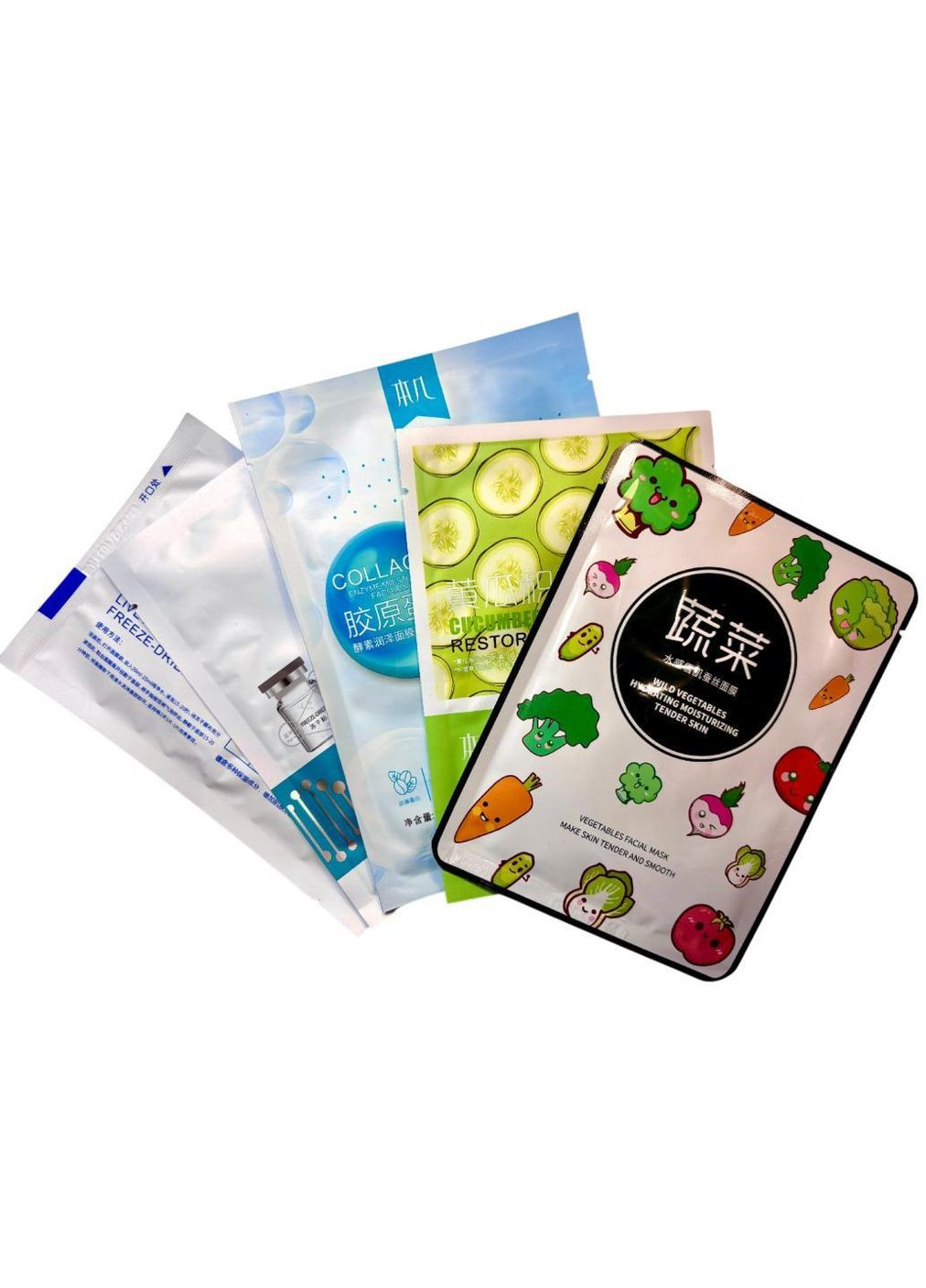 Набор масок Benji для интенсивного увлажнения, восстановления и омоложения кожи х 5 шт. Xue Lan Hua (335868398)