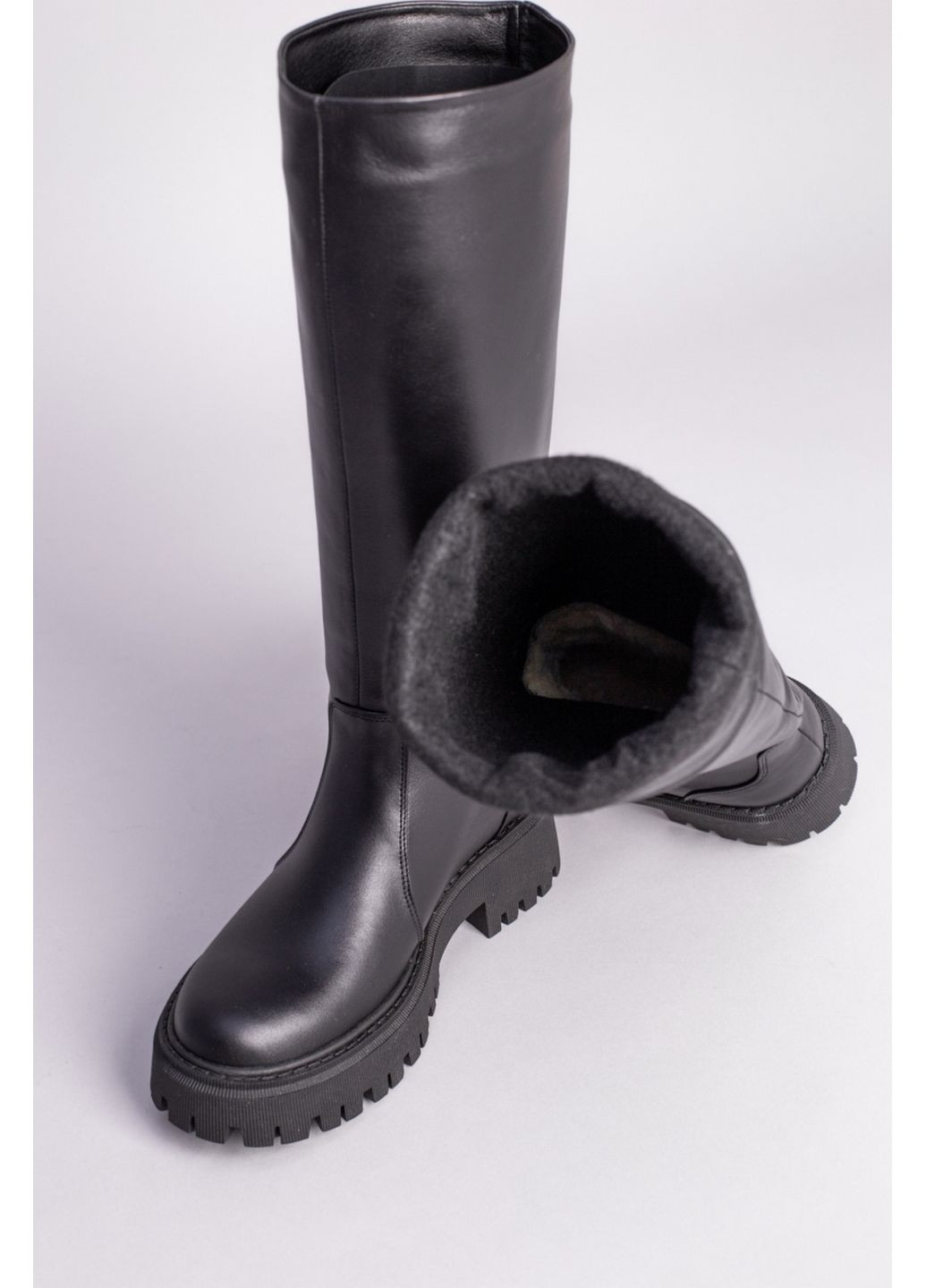 Шкіряні жіночі чоботи-труби VZUTIK (279321384)