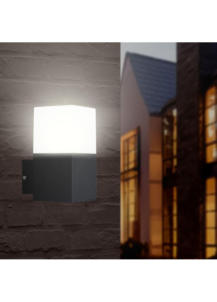 Світильник фасадний QUADRO-1D 20Вт E27 ІР44 чорний Violux (365652212)