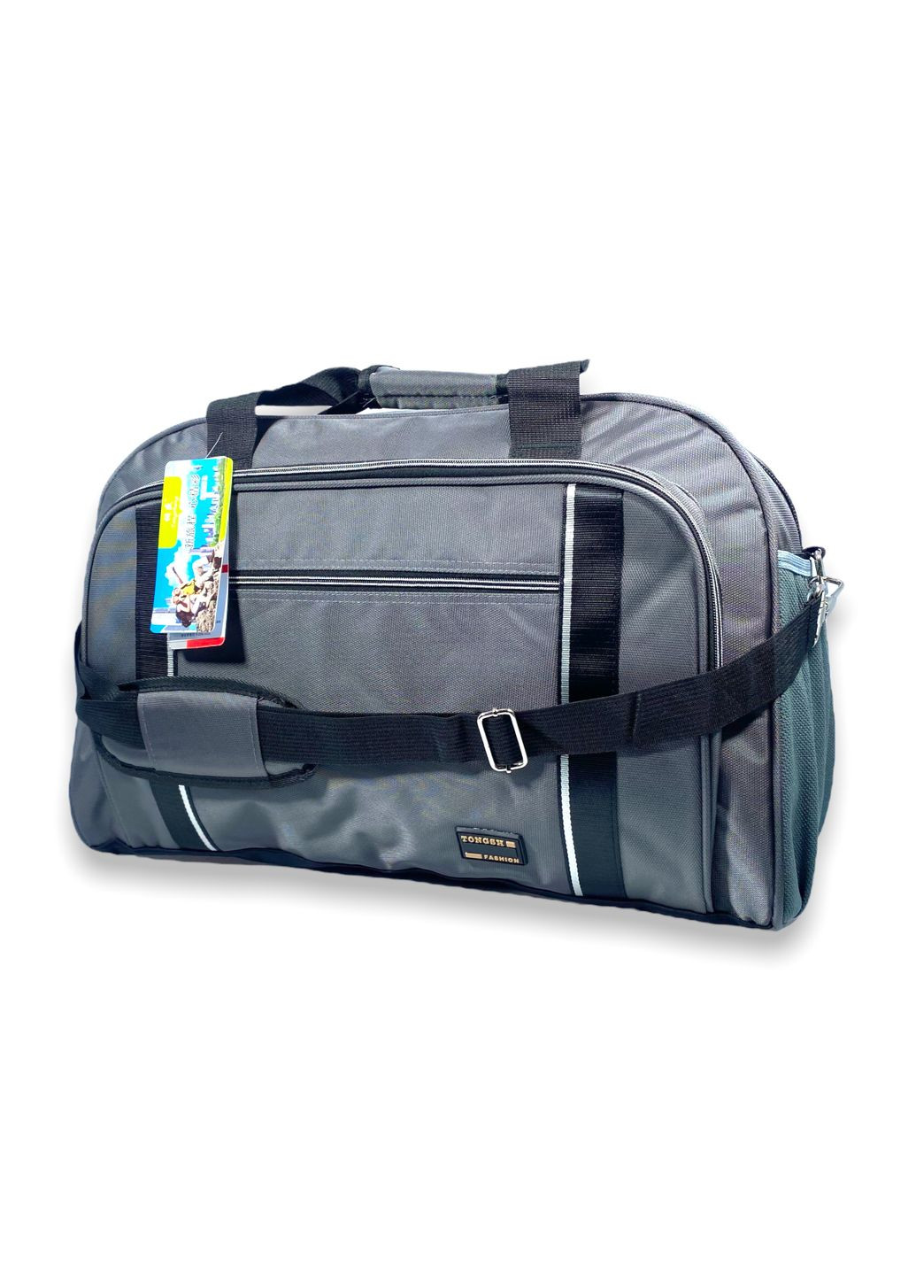 Дорожня сумка 60 л одне відділення внутрішня кишеня дві фронтальні кишені розмір: 60*40*25 см сіра Tongsheng (285814898)