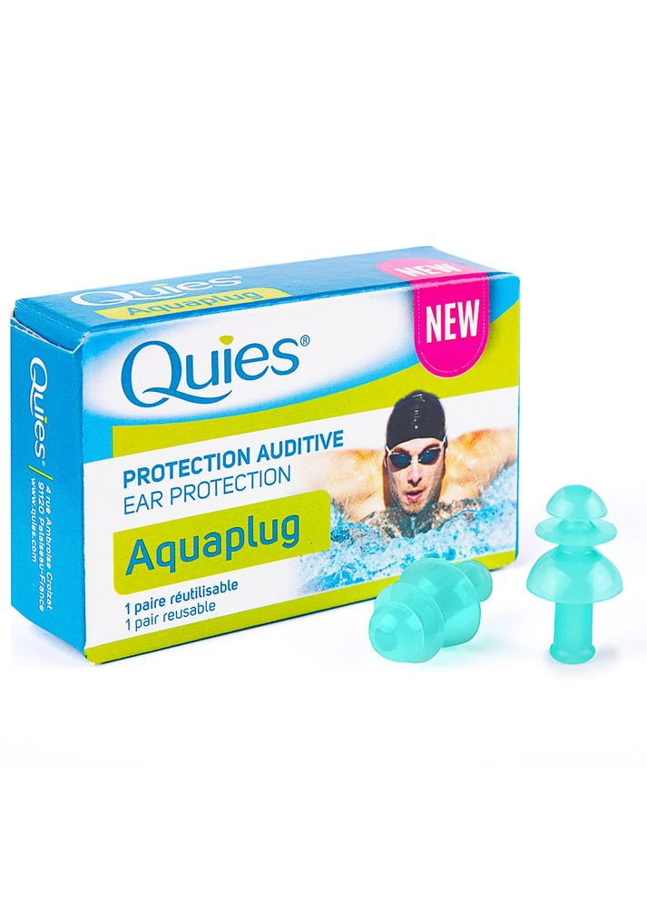 Многоразовые беруши для плавания из мягкого силикона Aquaplug 1 пара (1126-02) Quies (369550347)
