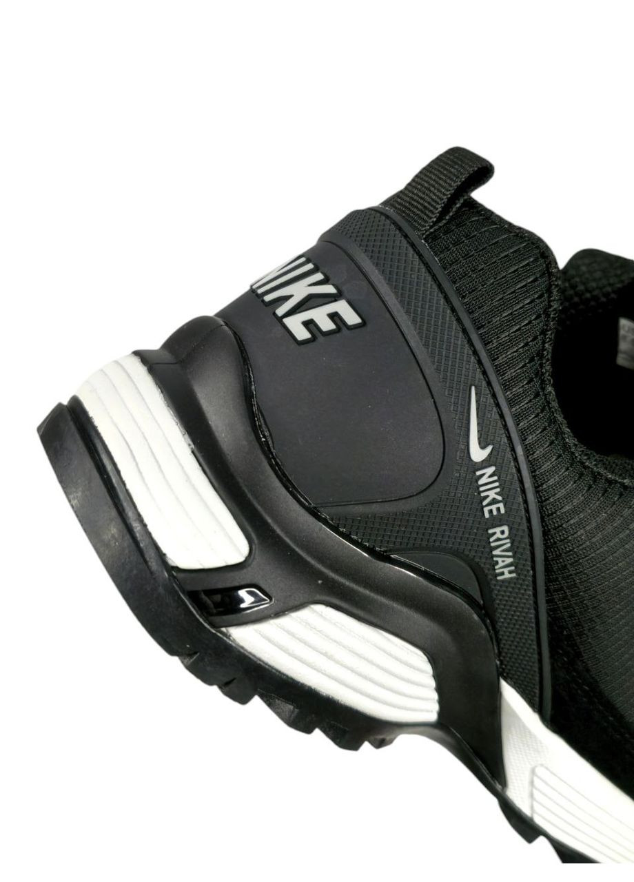 Черные зимние кроссовки зимние мужские nike rivah winter gore-tex black white fur | найк ривах черные белые с мехом No Brand