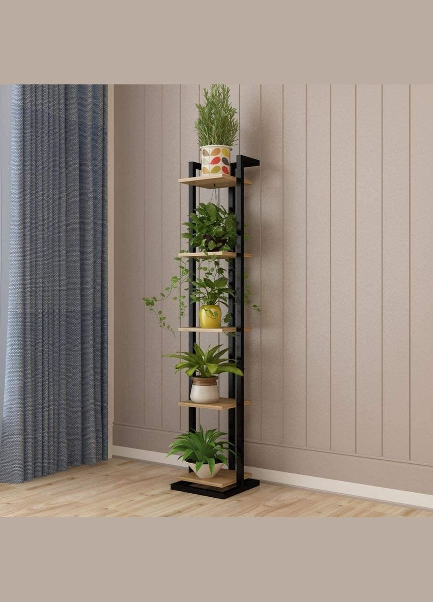 Подставка для цветов из дерева Шанцелярия 5 венге-бланже (ЦВТ-51031201) No Brand (328230208)