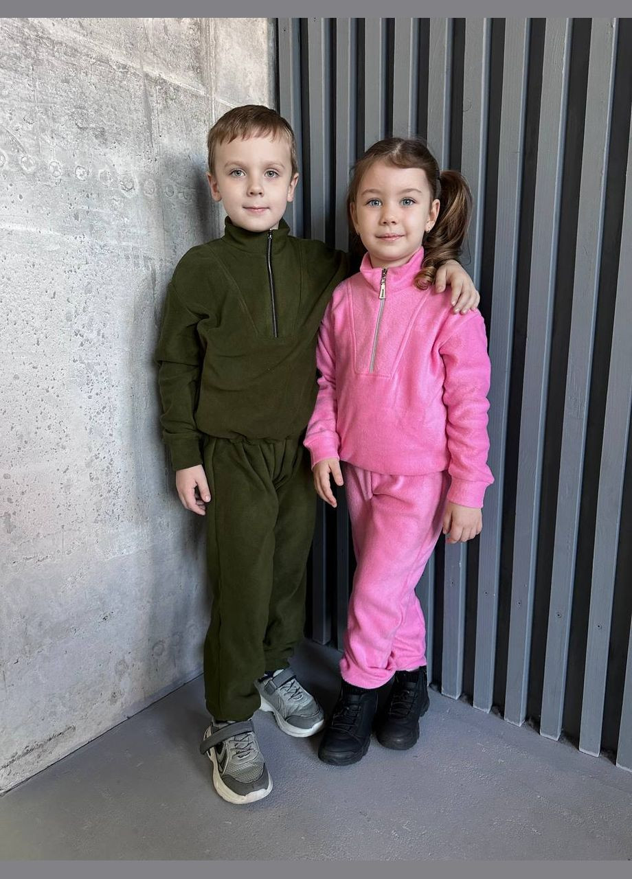 Оливковий (хакі) зимній підлітковий термо костюм на осінь/зиму Adelante