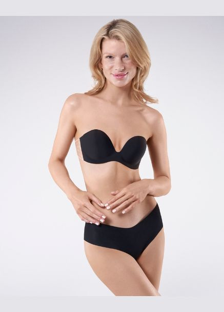 Чёрный невидимка бюстгальтер невидимка силиконовый wings bra Julimex без косточек полиуретан