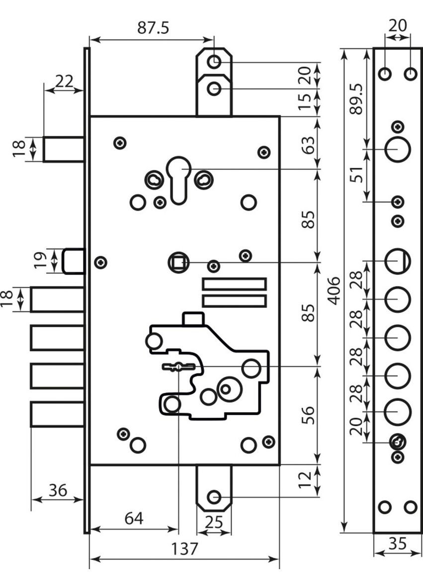 Art. 54J939G8B05AC6O Замок Mottura (322520085)