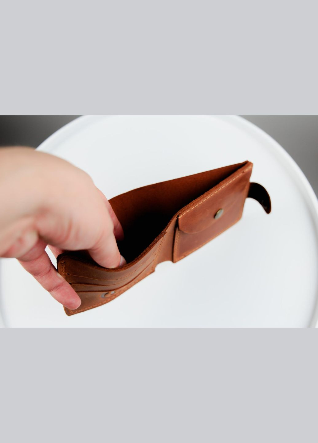 Классический кошелек из натуральной кожи Crazy Horse SH117 (Светло-коричневый) SKILL (323204058)