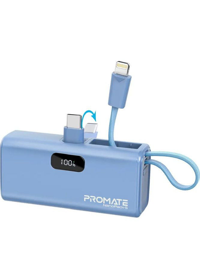 Powerbank Nanopack-5 5000mAh Navy (nanopack-5.navy) Promate (323128650)