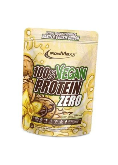 Веган Протеин, 100% Vegan Protein Zero, 500г Ваниль (29083016) Ironmaxx (276195165)