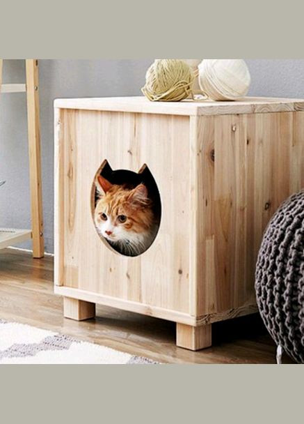 Будиночок для кішки з дерева Барса бланже (ДДК-000501) No Brand (328453050)