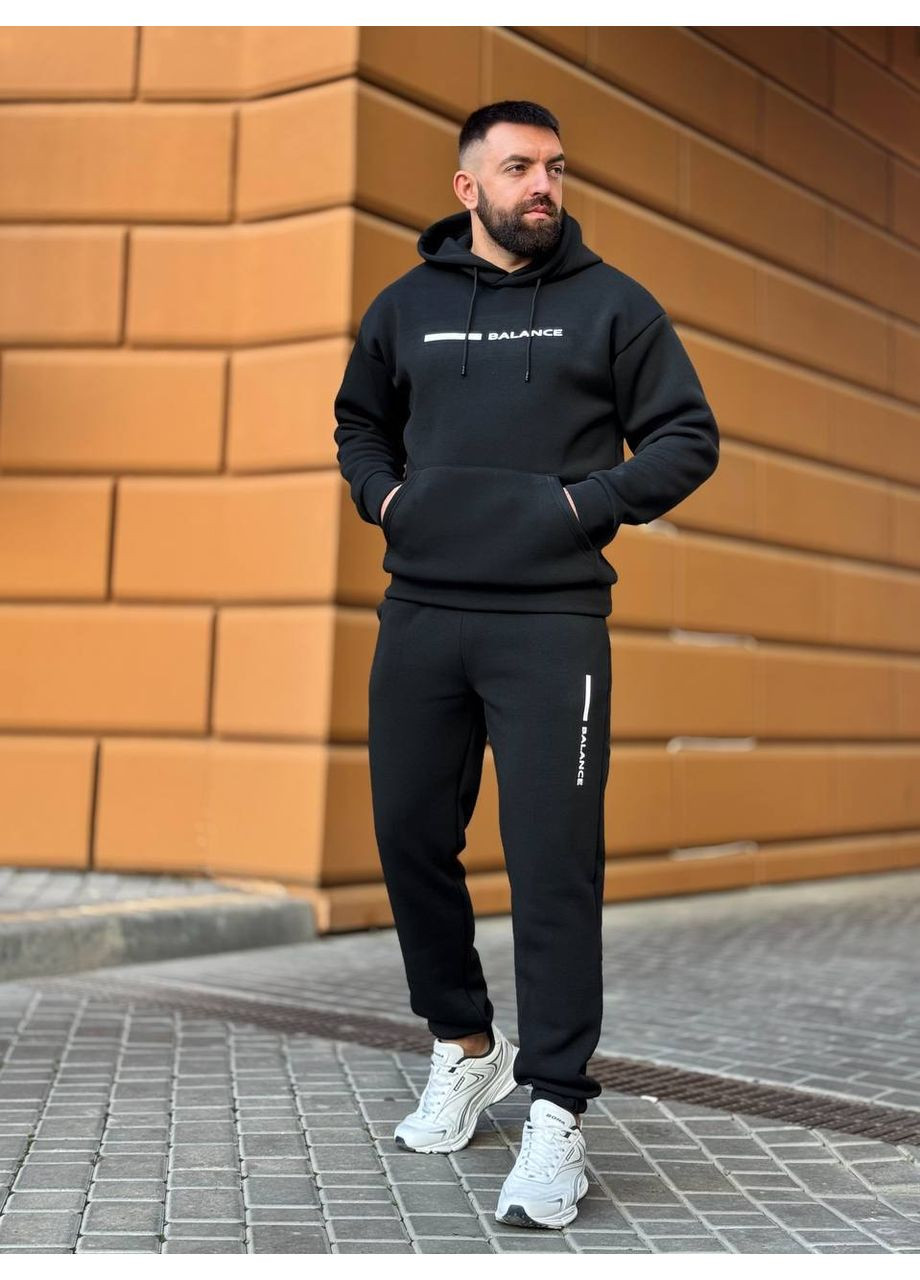 Теплый мужской костюм с надписью черного цвета 35070 Fashion (363022103)