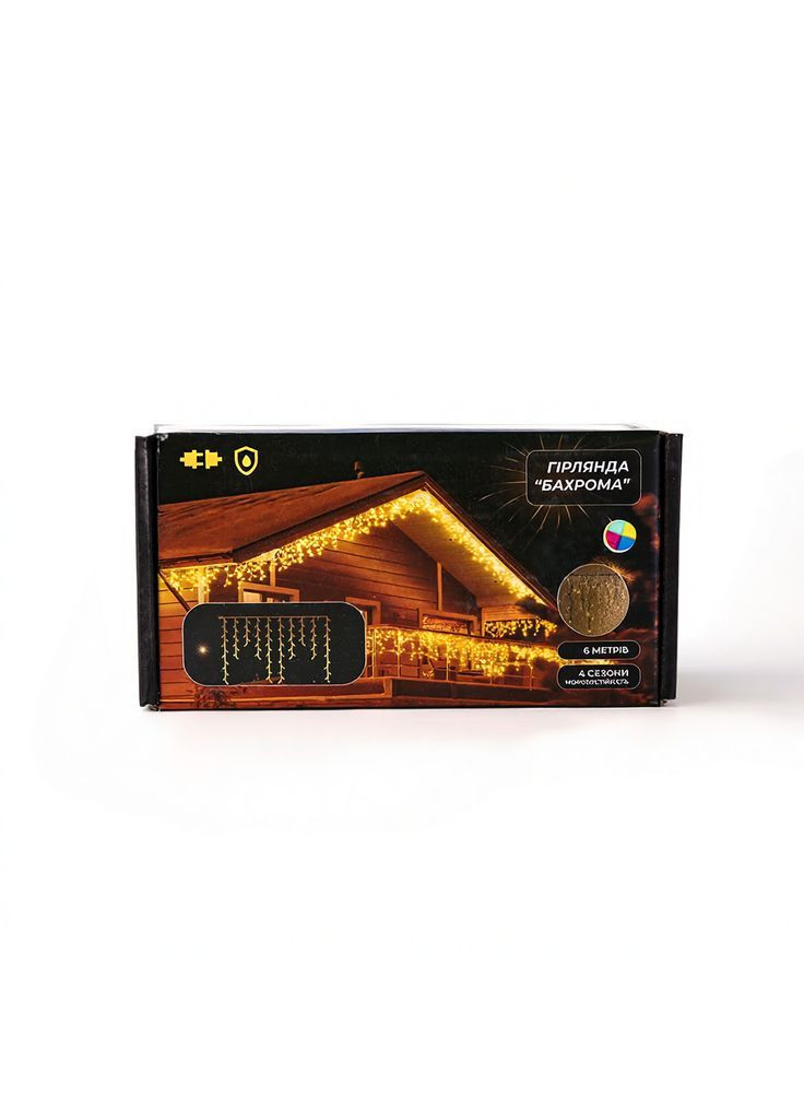 Гирлянда Бахрома уличная 105 LED 6 м белая нить, мультиколор GarlandoPro 6MWMLNEW No Brand (370606942)