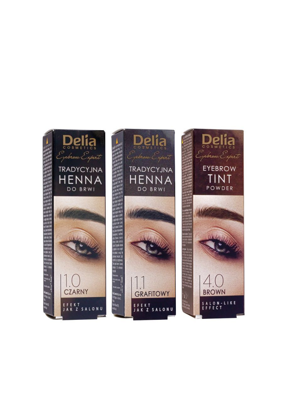 Краска для бровей на основе хны Henna 2 г Коричневая Delia Cosmetics (363554835)