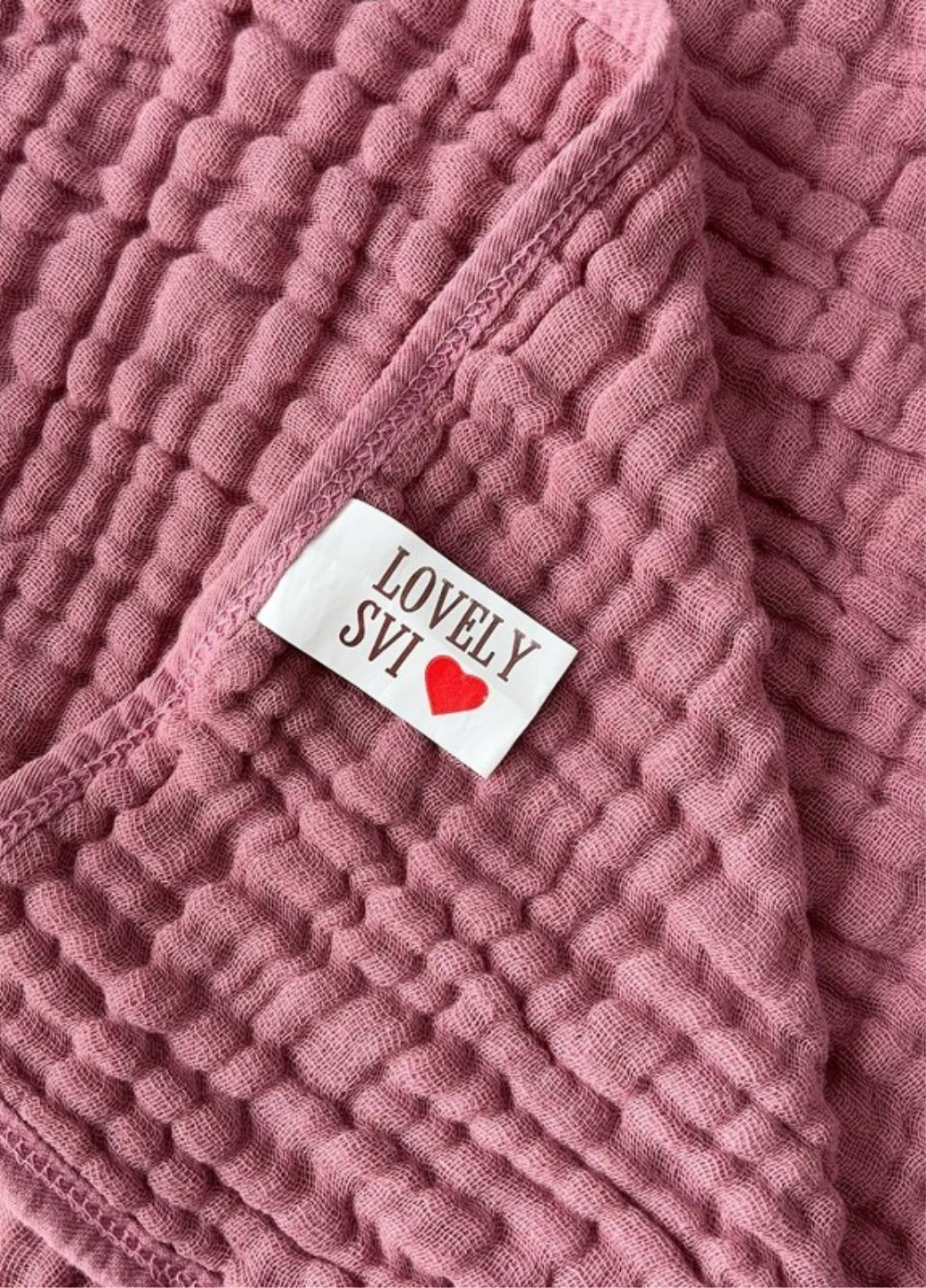 Набор полотенец детских органический хлопок (муслин) 6-слойный, 2 шт: 80 x 80 см 0 -2 лет Серый и Розовый Lovely Svi однотонный розовый