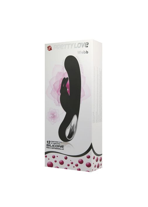 Вібратор 12 режимів вібрації - Pretty Love Webb Vibrator Black Drive 21 см LyBaile (322535889)