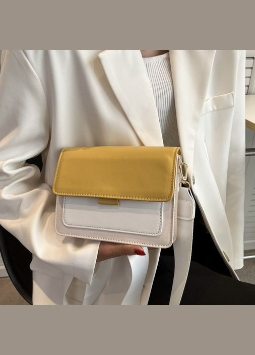 Женская классическая сумка через плечо кросс-боди желтая No Brand (290665289)