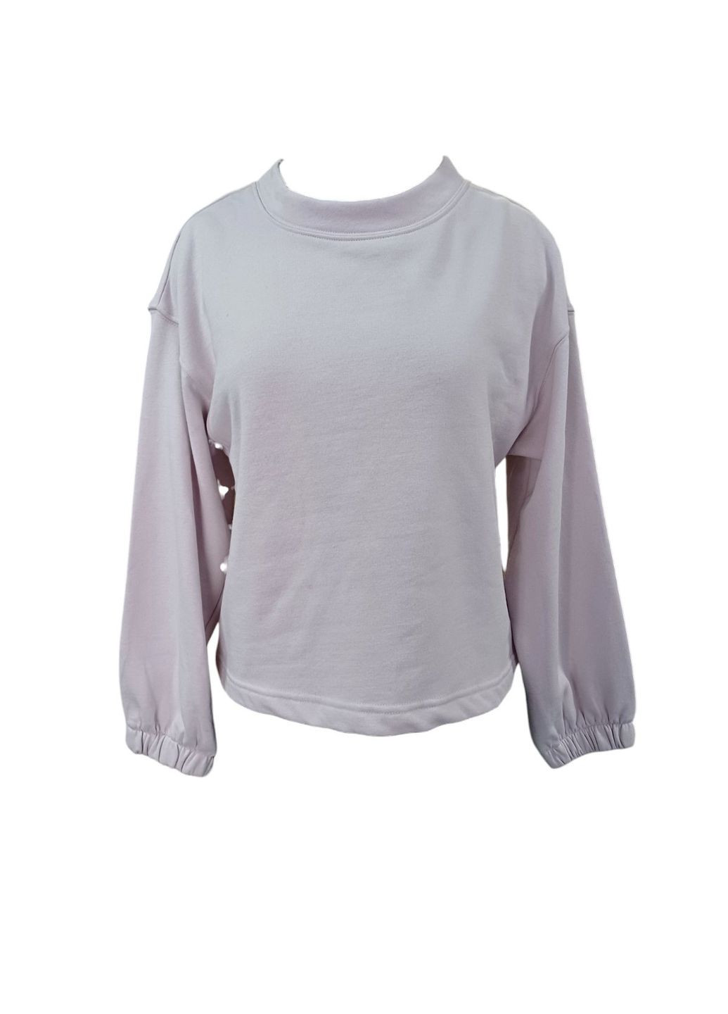 Светло-лиловый свитшот укороченный H&M однотонный (314942757)