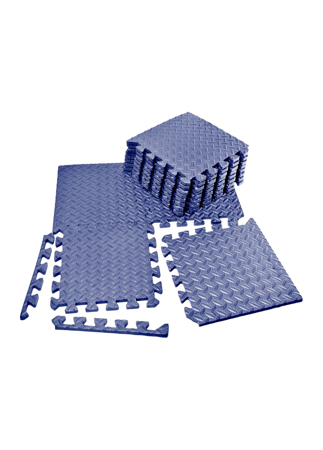 Татамі мат 8 шт (30х30х1 см) хвіст ластівки сіній EasyFit (341529066)