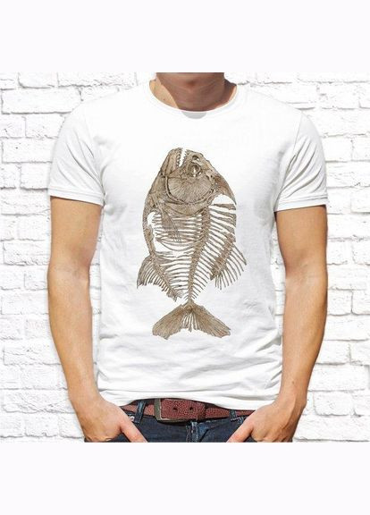 Чоловіча з принтом Скелет риби Кавун футболка (316346464)