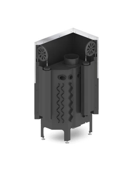 Камінна топка ALBERO AL9LG.H-DBI Cкло декор+додаткове внутрішнє скло цільногнуте Hitze (370385005)