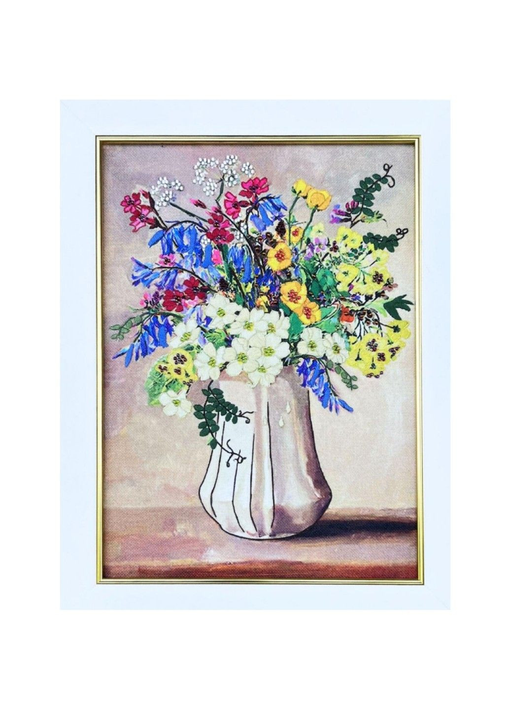 Набор для вышивки гладью и бисером Полевые цветы 20х28 см бисером и мулине ВК-0105 No Brand (333165951)