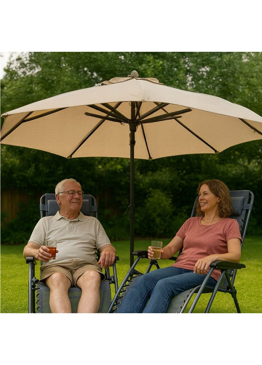 Розкладне крісло шезлонг Zero Gravity Grey (LB-ZGC-F1-GRY) LEOBRO (360395288)