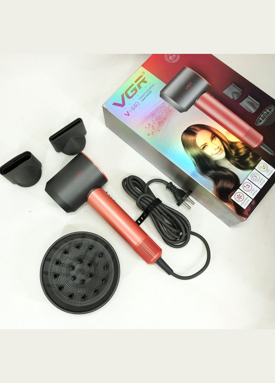 Фен професійний V-440. Колір: оранжевий VGR (364666006)