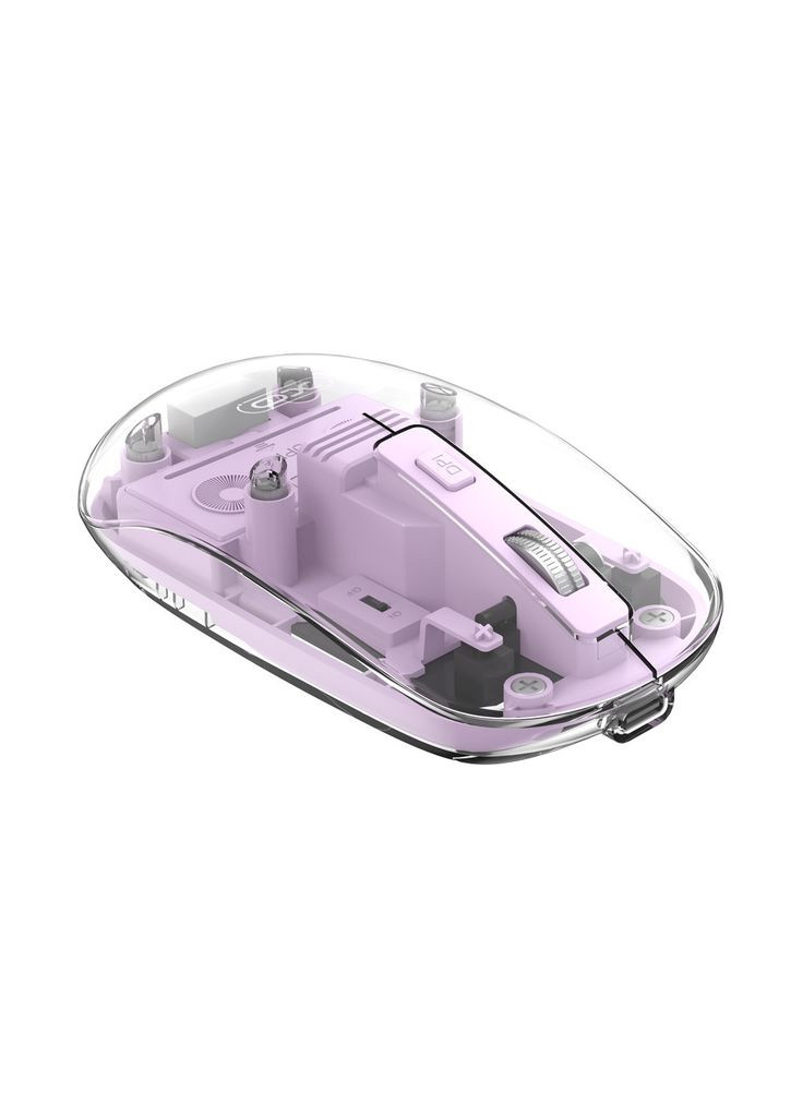 Мишка (m492740) XO M12 Wireless Transparent/Pink (369037245)