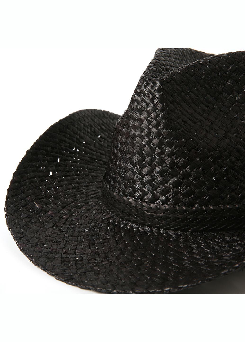 Шляпа ковбойка мужская рафия черная JANET 818-201 LuckyLOOK 818-201m (289360433)
