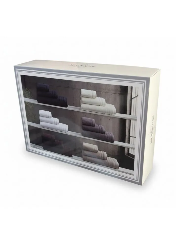 Набор полотенец Caresse beige 40x60; 50x100; 90x150 микрокоттон Maison D'or однотонный бежевый