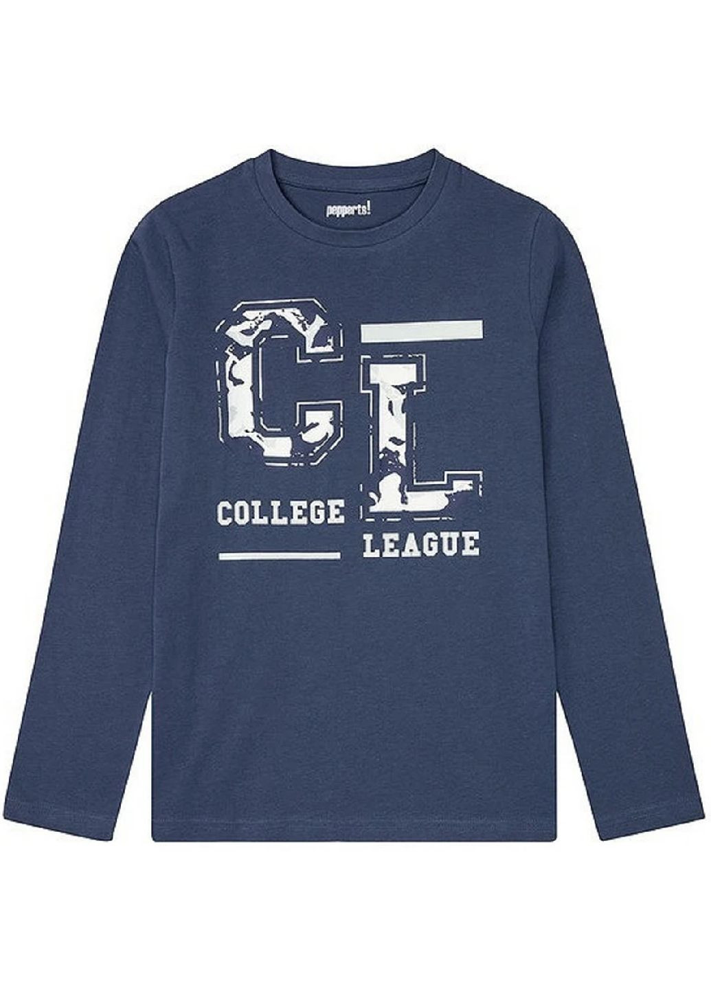 Синяя всесезон хлопковая пижама (лонгслив, брюки) лонгслив + брюки Pepperts