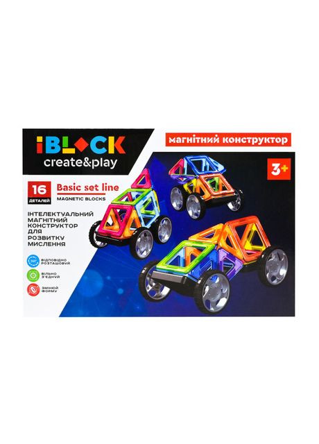 Магнитный конструктор 16 деталей (PL-923-527) Iblock (370264572)