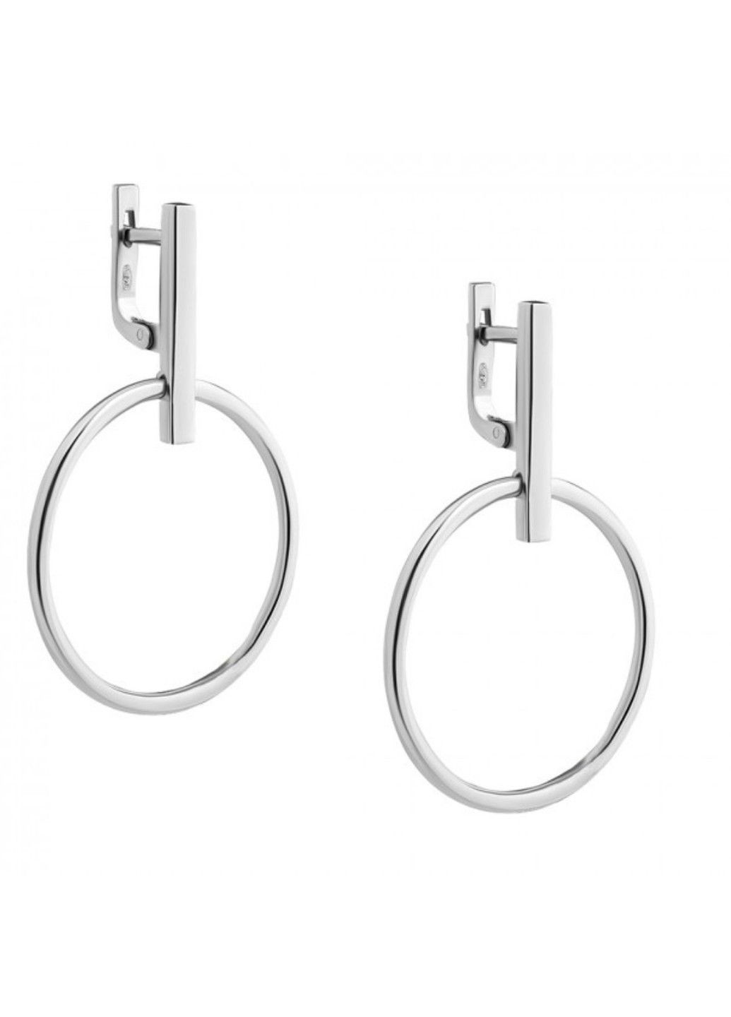 Серьги серебряные Кольца без вставок UMAX (301558721)