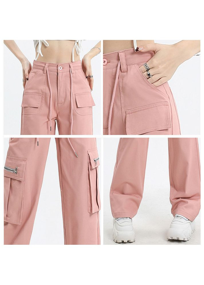 Женские джинсы клеш высокая талия с карманами пудра No Brand - (308976949)