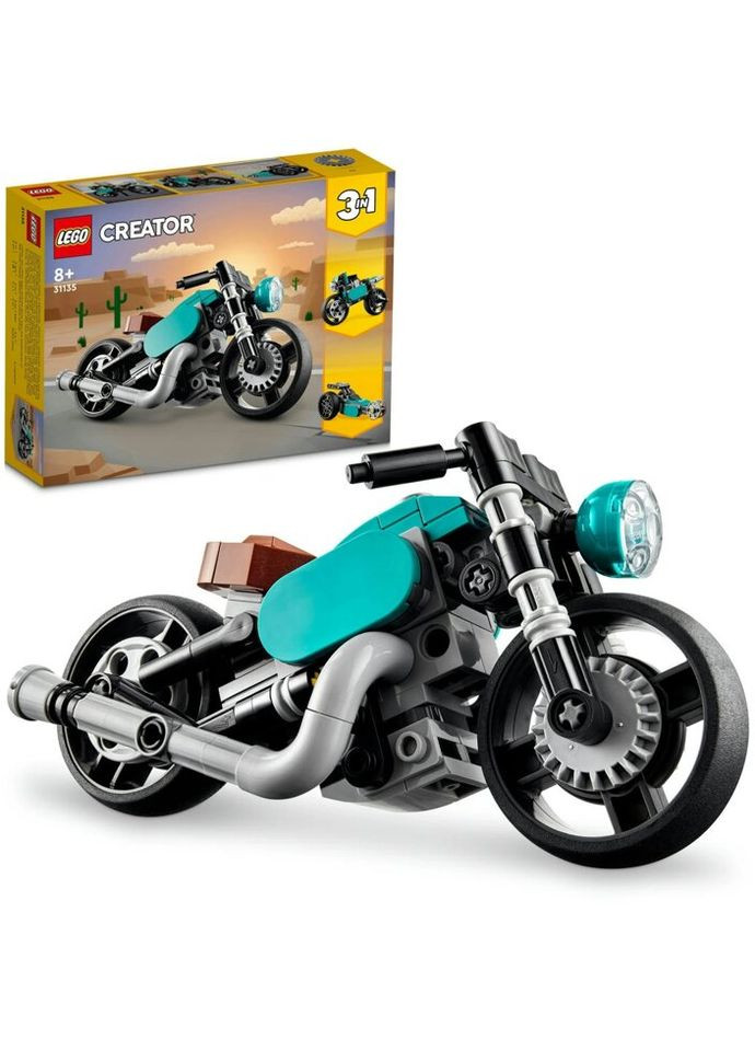 Конструктор Creator Винтажный мотоцикл 128 деталей (31135) Lego (281425580)