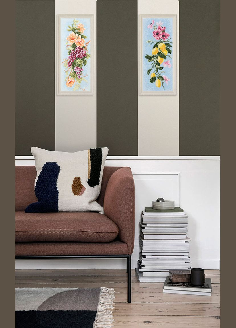 Набір для вишивки муліне ДМС "Виноградне гроно", 15x33 см No Brand (340483313)